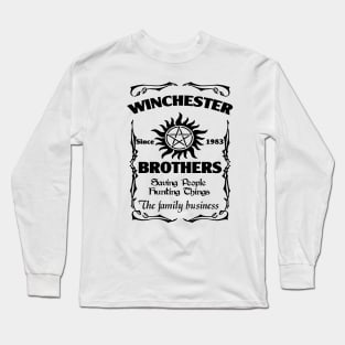 Winchester brothers since 1983 (black version) Long Sleeve T-Shirt